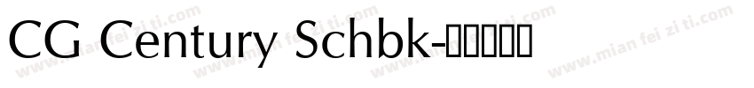 CG Century Schbk字体转换